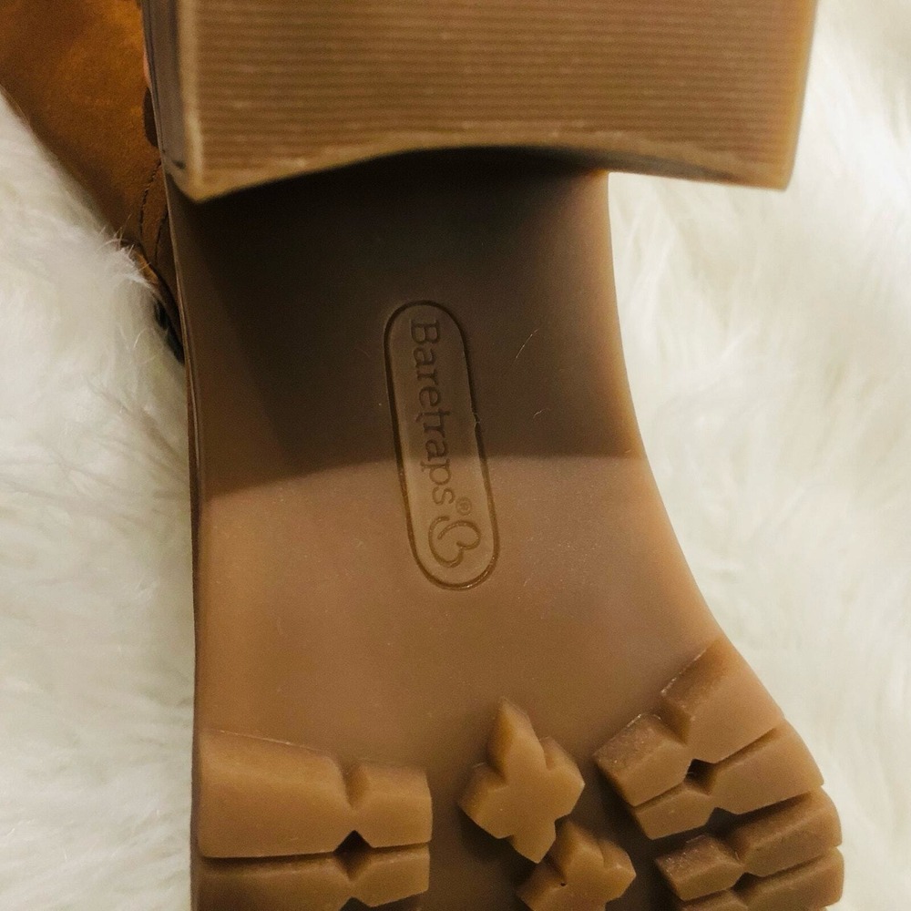 Baretraps Hadlee Womens Cognac Faux Shearling Lace Up Ankle Boots Size 6.5 NEW - Picture 8 of 10